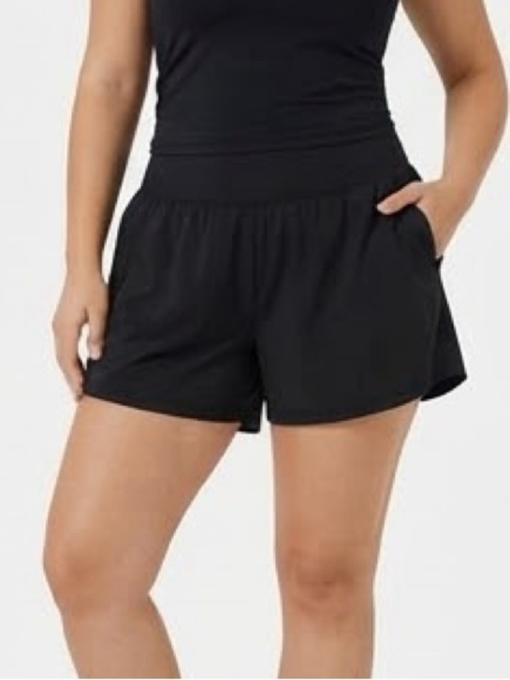 HALARA Black High-Rise Athletic Shorts